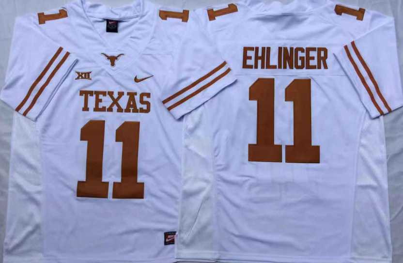 NCAA Men Texas Longhorns White 11 EHLINGER